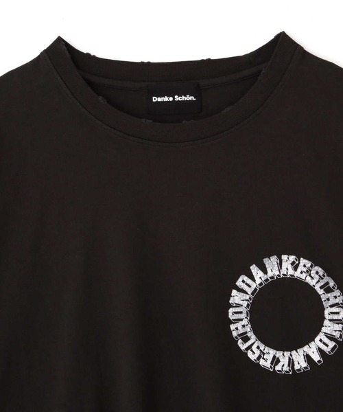 DANKE SCHON(ダンケシェーン)の「DankeSchon/ダンケシェーン/PIGMENT CIRCLE LOGO SST/ピグメントサークルロゴTシャツ(Tシャツ/カットソー・メンズ・グレー/ブラック・F)」の8枚目の写真
