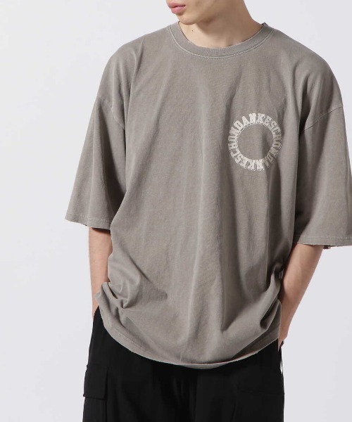 DANKE SCHON(ダンケシェーン)の「DankeSchon/ダンケシェーン/PIGMENT CIRCLE LOGO SST/ピグメントサークルロゴTシャツ(Tシャツ/カットソー・メンズ・グレー/ブラック・F)」の22枚目の写真
