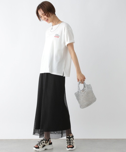 LEPSIM(レプシィム)の「メッシュレイヤードフレアスカート 964242(スカート・レディース・ブラック/オフホワイト/ライトグレー・FREE)」の11枚目の写真