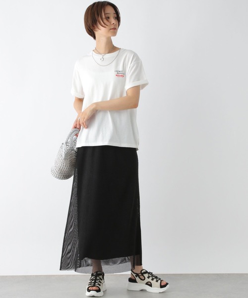 LEPSIM(レプシィム)の「メッシュレイヤードフレアスカート 964242(スカート・レディース・ブラック/オフホワイト/ライトグレー・FREE)」の12枚目の写真