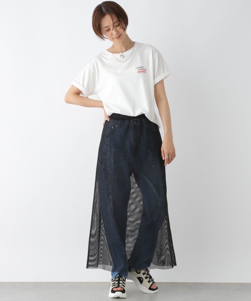 LEPSIM(レプシィム)の「メッシュレイヤードフレアスカート 964242(スカート・レディース・ブラック/オフホワイト/ライトグレー・FREE)」の13枚目の写真