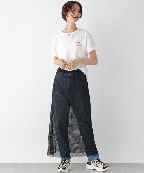 LEPSIM(レプシィム)の「メッシュレイヤードフレアスカート 964242(スカート・レディース・ブラック/オフホワイト/ライトグレー・FREE)」の14枚目の写真