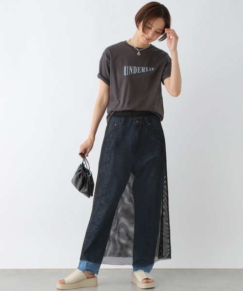 LEPSIM(レプシィム)の「メッシュレイヤードフレアスカート 964242(スカート・レディース・ブラック/オフホワイト/ライトグレー・FREE)」の17枚目の写真