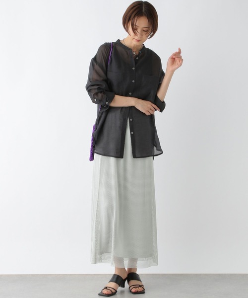 LEPSIM(レプシィム)の「メッシュレイヤードフレアスカート 964242(スカート・レディース・ブラック/オフホワイト/ライトグレー・FREE)」の19枚目の写真