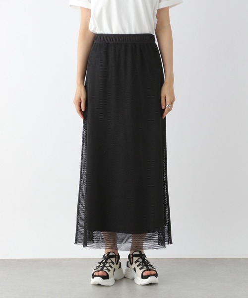 LEPSIM(レプシィム)の「メッシュレイヤードフレアスカート 964242(スカート・レディース・ブラック/オフホワイト/ライトグレー・FREE)」の20枚目の写真