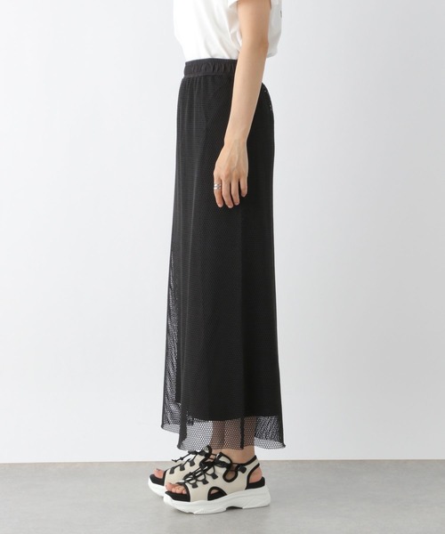 LEPSIM(レプシィム)の「メッシュレイヤードフレアスカート 964242(スカート・レディース・ブラック/オフホワイト/ライトグレー・FREE)」の21枚目の写真