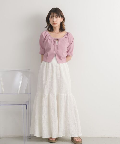 RETRO GIRL(レトロガール)の「ふくれジャガード切替SK(スカート・レディース・ブラック/アイボリー/ブラウン・FREE)」の10枚目の写真