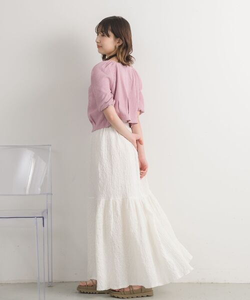 RETRO GIRL(レトロガール)の「ふくれジャガード切替SK(スカート・レディース・ブラック/アイボリー/ブラウン・FREE)」の16枚目の写真