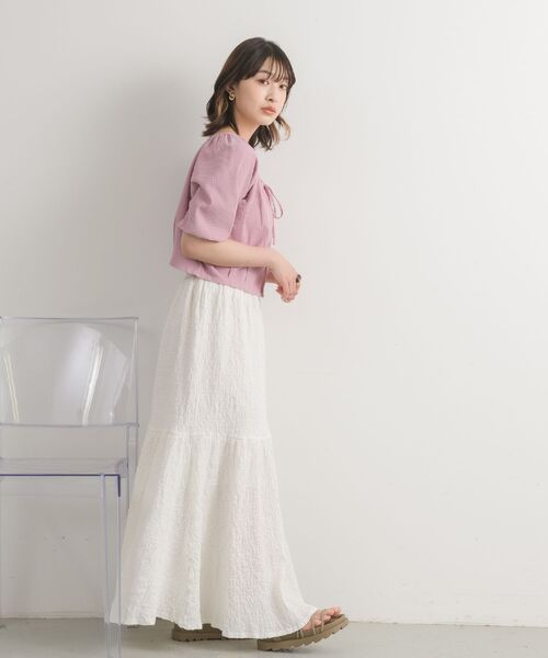 RETRO GIRL(レトロガール)の「ふくれジャガード切替SK(スカート・レディース・ブラック/アイボリー/ブラウン・FREE)」の13枚目の写真