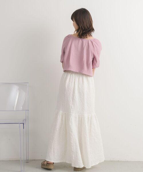 RETRO GIRL(レトロガール)の「ふくれジャガード切替SK(スカート・レディース・ブラック/アイボリー/ブラウン・FREE)」の7枚目の写真