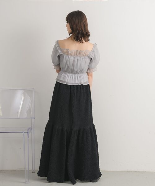 RETRO GIRL(レトロガール)の「ふくれジャガード切替SK(スカート・レディース・ブラック/アイボリー/ブラウン・FREE)」の14枚目の写真