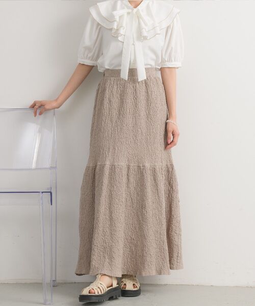 RETRO GIRL(レトロガール)の「ふくれジャガード切替SK(スカート・レディース・ブラック/アイボリー/ブラウン・FREE)」の21枚目の写真