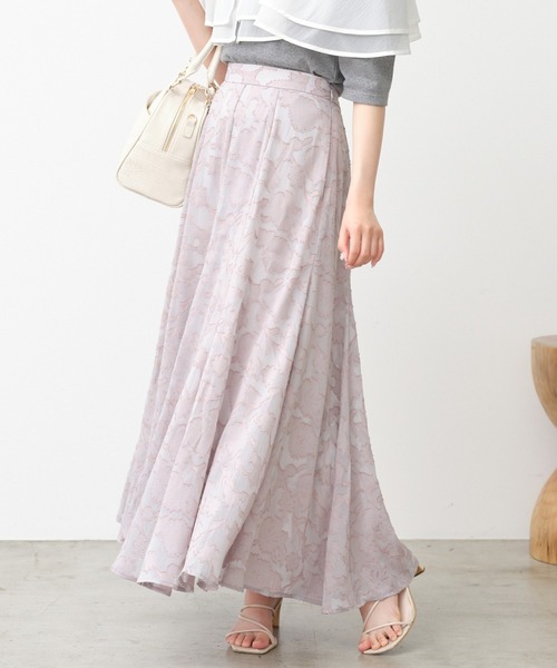 one after another NICE CLAUP（ワンアフターアナザーナイスクラップ）の「ボリュームコットンスカート（スカート・レディース・グレイッシュベージュ/オフホワイト/パープル/ブラック・FREE）」の4枚目の写真