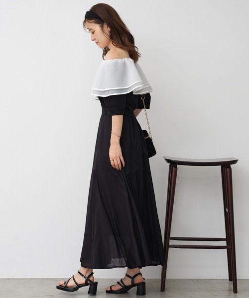 one after another NICE CLAUP（ワンアフターアナザーナイスクラップ）の「ボリュームコットンスカート（スカート・レディース・グレイッシュベージュ/オフホワイト/パープル/ブラック・FREE）」の19枚目の写真