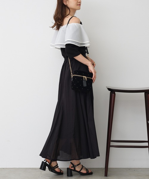 one after another NICE CLAUP（ワンアフターアナザーナイスクラップ）の「ボリュームコットンスカート（スカート・レディース・グレイッシュベージュ/オフホワイト/パープル/ブラック・FREE）」の20枚目の写真