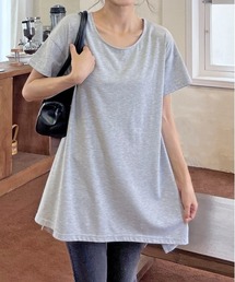 チュニック丈 イレギュラーヘムTシャツ