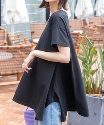 チュニック丈 イレギュラーヘムTシャツ