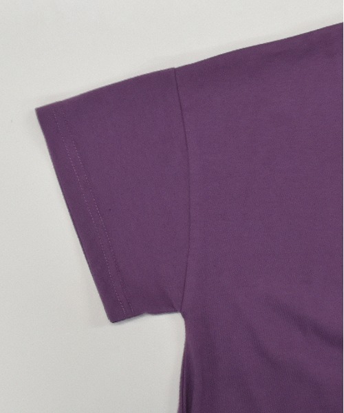 ad thie(アドティエ)の「チュニック丈 イレギュラーヘムTシャツ(Tシャツ/カットソー・レディース・スモークピンク/オフホワイト/パープル/ネイビー/ベージュ/ダークブラウン/杢グレー/ブラック・FREE/LL)」の14枚目の写真