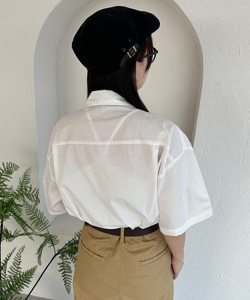 kutir（クティール）の「チロリアンシャツ（シャツ/ブラウス・レディース・オフホワイト/カーキ/サックスブルー/ベージュ・FREE）」の12枚目の写真