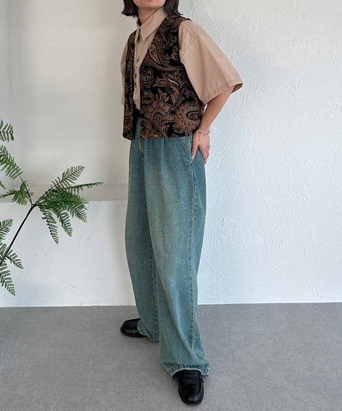 kutir（クティール）の「チロリアンシャツ（シャツ/ブラウス・レディース・オフホワイト/カーキ/サックスブルー/ベージュ・FREE）」の18枚目の写真