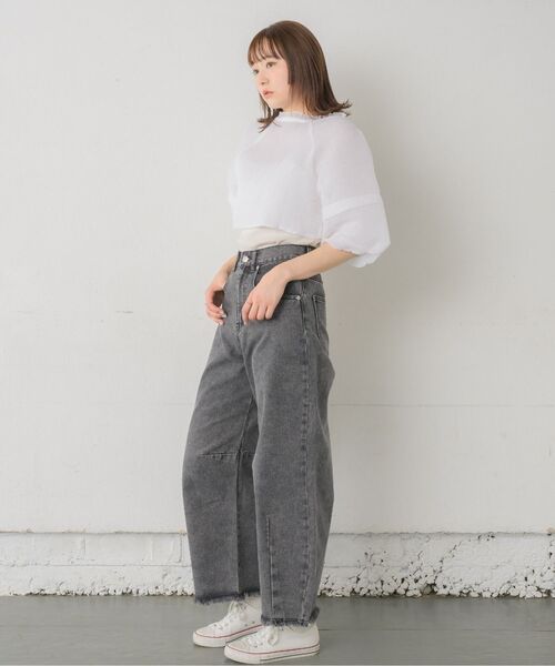 RETRO GIRL（レトロガール）の「カーブデニムPT（デニムパンツ・レディース・ブラック/ブルー系その他5/ライトブルー・MEDIUM/LARGE）」の5枚目の写真