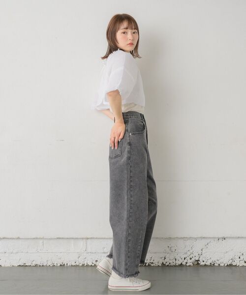 RETRO GIRL（レトロガール）の「カーブデニムPT（デニムパンツ・レディース・ブラック/ブルー系その他5/ライトブルー・MEDIUM/LARGE）」の6枚目の写真
