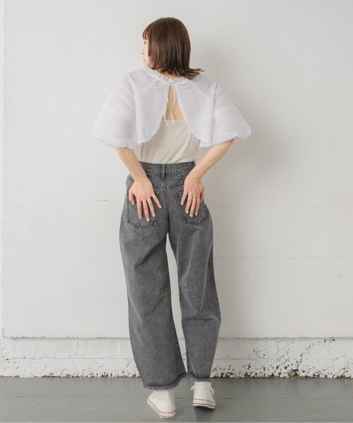 RETRO GIRL（レトロガール）の「カーブデニムPT（デニムパンツ・レディース・ブラック/ブルー系その他5/ライトブルー・MEDIUM/LARGE）」の7枚目の写真