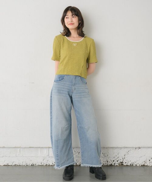 RETRO GIRL（レトロガール）の「カーブデニムPT（デニムパンツ・レディース・ブラック/ブルー系その他5/ライトブルー・MEDIUM/LARGE）」の19枚目の写真