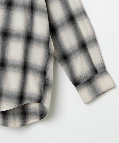 WEGO（ウィゴー）の「WEGO/オンブレチェックBIGシャツ（シャツ/ブラウス・メンズ・ブラック系その他2/ベージュ系その他2・LARGE/MEDIUM）」の18枚目の写真