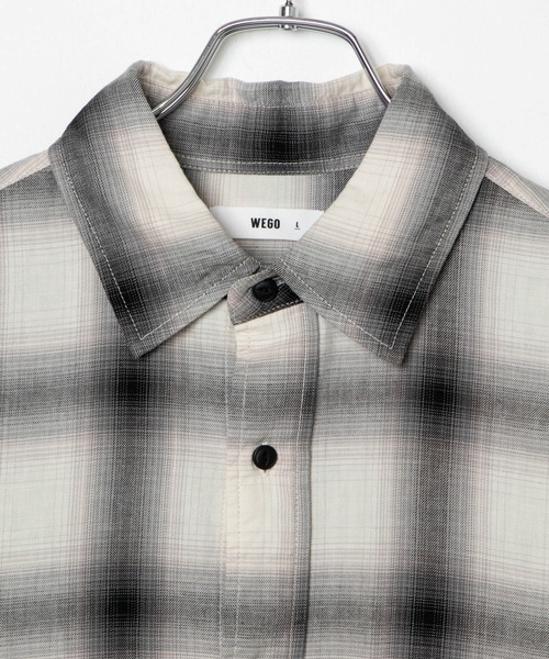 WEGO（ウィゴー）の「WEGO/オンブレチェックBIGシャツ（シャツ/ブラウス・メンズ・ブラック系その他2/ベージュ系その他2・LARGE/MEDIUM）」の15枚目の写真