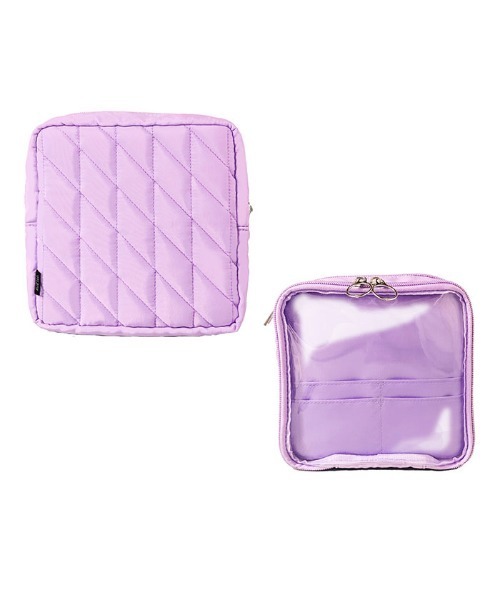 Hamee（ハミィ）の「Melia キルティング ガジェット アクスタ ポーチ (L)（ポーチ・レディース・ミント/ブルー/アイボリー/パープル・L size）」の16枚目の写真