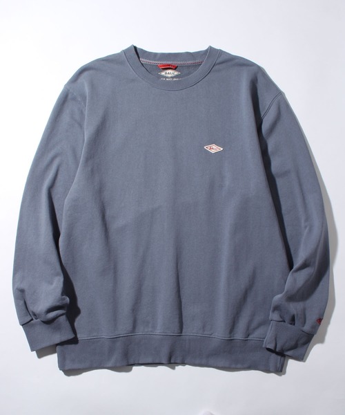 BALL(ボール)の「【BALL/ボール】オープンエンド裏毛 ワンポイントワッペン付きトレーナー(スウェット・メンズ・カーキ/モカ/ブルー/ライトグレー/チャコール/ブラウン/ネイビー/キャメル/ブラック/オフホワイト・M/L/LL)」の9枚目の写真