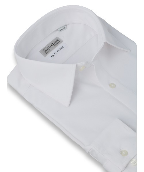 【完全ノーアイロン】長袖アイシャツ レギュラー 無地 ホワイト（ビジネスシャツ）｜Perfect Suit FActory（パーフェクトスーツファクトリー）