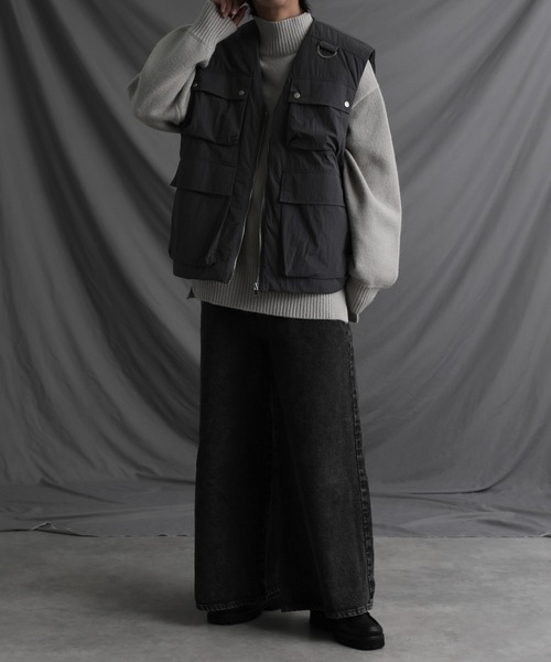 welise（ウェライズ）の「【welise/ウェライズ】マルチポケット オーバーサイズ ユーティリティーベスト（ベスト・メンズ・ブラック/チャコールグレー/ブラック系その他・L/M）」の10枚目の写真