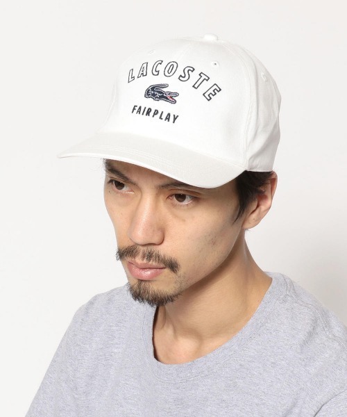 LACOSTE(ラコステ)の「LACOSTE/ラコステ/arch logo 6panel twill cap/アーチロゴ6パネルツイルキャップ(キャップ・メンズ・ホワイト/ブラック/ベージュ・FREE)」の11枚目の写真