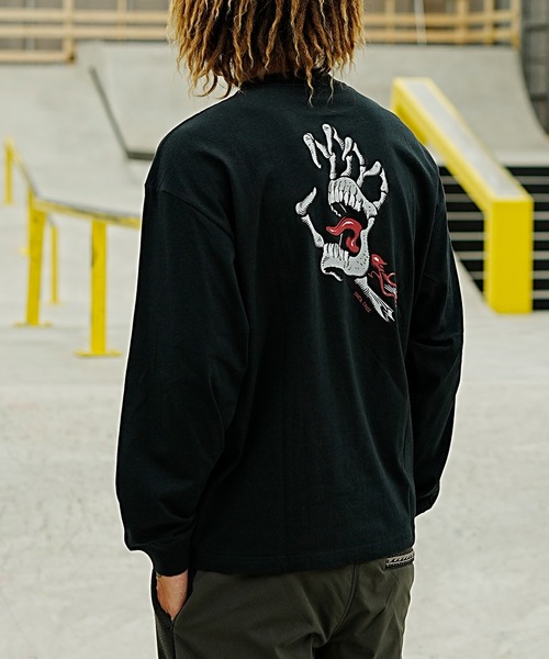 SANTA CRUZ(サンタクルーズ)の「【ムラサキスポーツ限定】SANTACRUZ/サンタクルーズ ロンT/長袖 バックプリント 502233401(Tシャツ/カットソー・メンズ・ホワイト/ブラック・XL/L/M)」の2枚目の写真