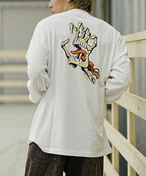 SANTA CRUZ(サンタクルーズ)の「【ムラサキスポーツ限定】SANTACRUZ/サンタクルーズ ロンT/長袖 バックプリント 502233401(Tシャツ/カットソー・メンズ・ホワイト/ブラック・XL/L/M)」の3枚目の写真
