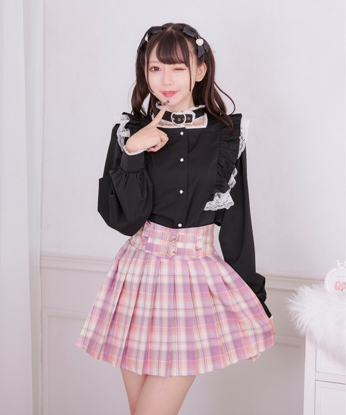 セール】ハートバックル付きプリーツスカート（スカート）｜Pal elfy