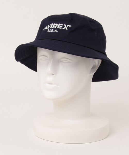 AVIREX（アヴィレックス）の「【AVIREX】 TWILL BUCKET HAT A（ハット・レディース・ブラック/ネイビー/カーキ・FREE）」の3枚目の写真