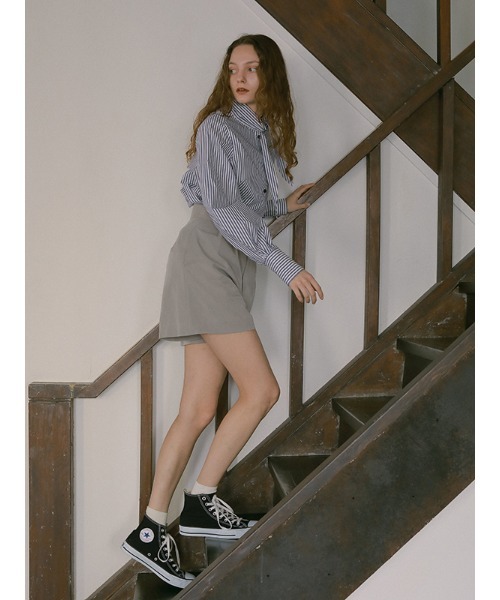 CHAROL(シャロル)の「スカーフネックストライプシャツ(シャツ/ブラウス・レディース・ブルー/ピンク・FREE)」の8枚目の写真