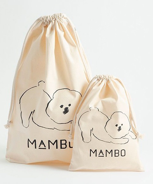 MAMBO（マンボ）の「コットン巾着　Mサイズ（トートバッグ・レディース・ホワイト・FREE）」の5枚目の写真