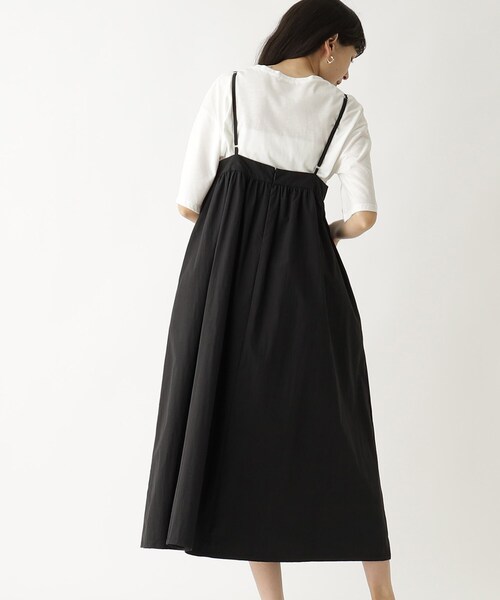 OPAQUE.CLIP（オペークドットクリップ）の「◆《ツインセット》Tシャツ×キャミワンピース【洗濯機洗い可】（ワンピース・レディース・ブラック/ブラウン系その他/チャコールグレー・36/40/38）」の13枚目の写真