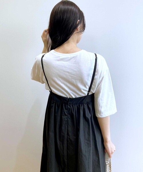 OPAQUE.CLIP（オペークドットクリップ）の「◆《ツインセット》Tシャツ×キャミワンピース【洗濯機洗い可】（ワンピース・レディース・ブラック/ブラウン系その他/チャコールグレー・36/40/38）」の19枚目の写真