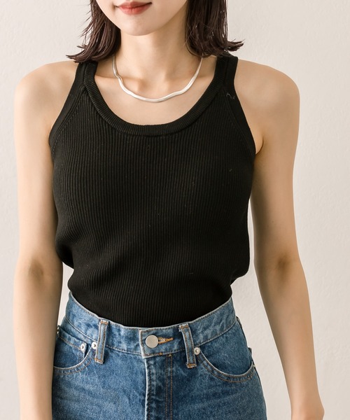 mystic（ミスティック）の「アメスリ2WAYタンクトップ（タンクトップ・レディース・アイボリー/ブラック・FREE）」の6枚目の写真