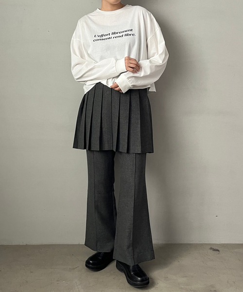 LOWRYS FARM（ローリーズファーム）の「ショートロゴＴシャツロングスリーブ　979557（Tシャツ/カットソー・レディース・オフホワイト/アイボリー/グレー・FREE）」の10枚目の写真