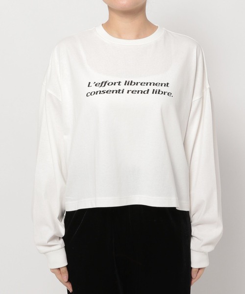 LOWRYS FARM（ローリーズファーム）の「ショートロゴＴシャツロングスリーブ　979557（Tシャツ/カットソー・レディース・オフホワイト/アイボリー/グレー・FREE）」の11枚目の写真