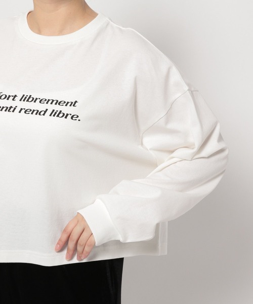 LOWRYS FARM（ローリーズファーム）の「ショートロゴＴシャツロングスリーブ　979557（Tシャツ/カットソー・レディース・オフホワイト/アイボリー/グレー・FREE）」の16枚目の写真