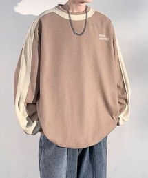 ▲by color cut sew/袖ライン カットソー バイカラー
