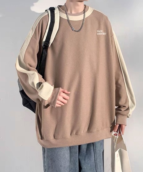 Theater code(シアターコード)の「▲by color cut sew/袖ライン カットソー バイカラー(Tシャツ/カットソー・メンズ・ネイビー/ベージュ/ブラック・2/3)」の10枚目の写真