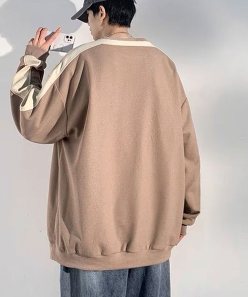 Theater code(シアターコード)の「▲by color cut sew/袖ライン カットソー バイカラー(Tシャツ/カットソー・メンズ・ネイビー/ベージュ/ブラック・2/3)」の13枚目の写真
